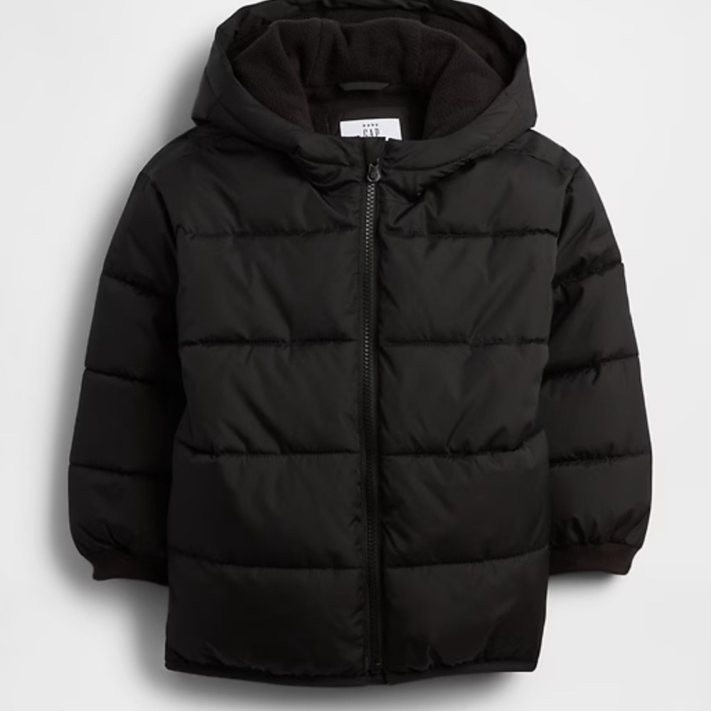 Baby Gap Cold Control Puffer Jacket | Black | 12–18 Months | Like New